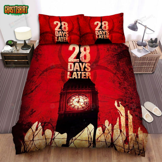 28 Days Later... Movie Red Background Photo Bed Sheets Spread Comforter Duvet Cover Bedding Set