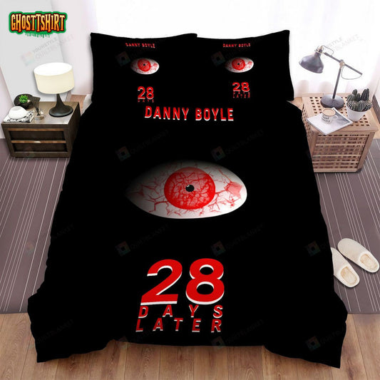 28 Days Later... Movie Red Eyes Photo Bed Sheets Spread Comforter Duvet Cover Bedding Set