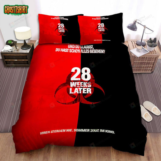 28 Weeks Later Movie Poster 4 Bed Sheets Spread Comforter Duvet Cover Bedding Set
