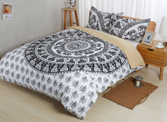 3D Bohemian Black Quilt Cover Set Bedding Set Pillowcases 115