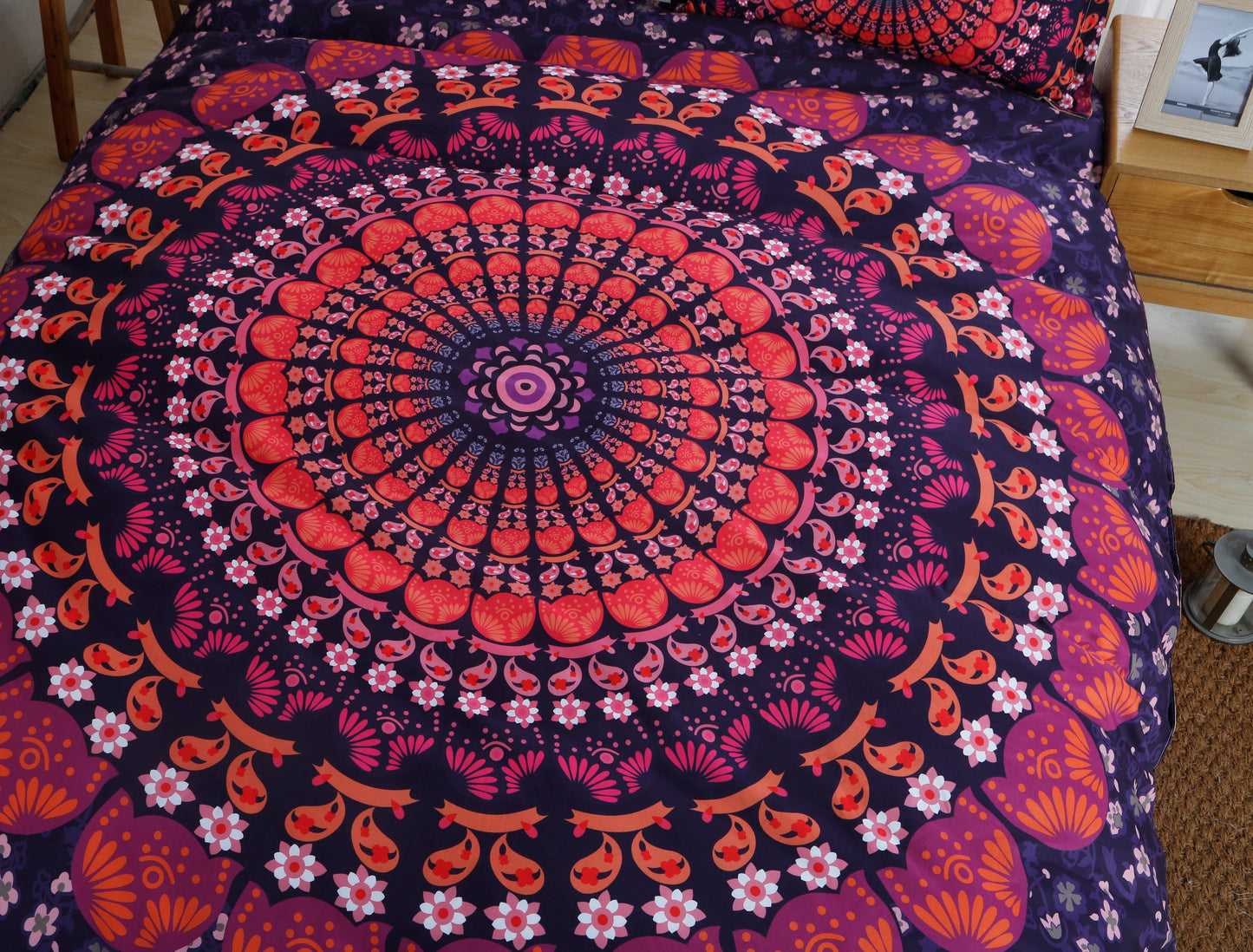 3D Bohemian Red Quilt Cover Set Bedding Set Pillowcases 116