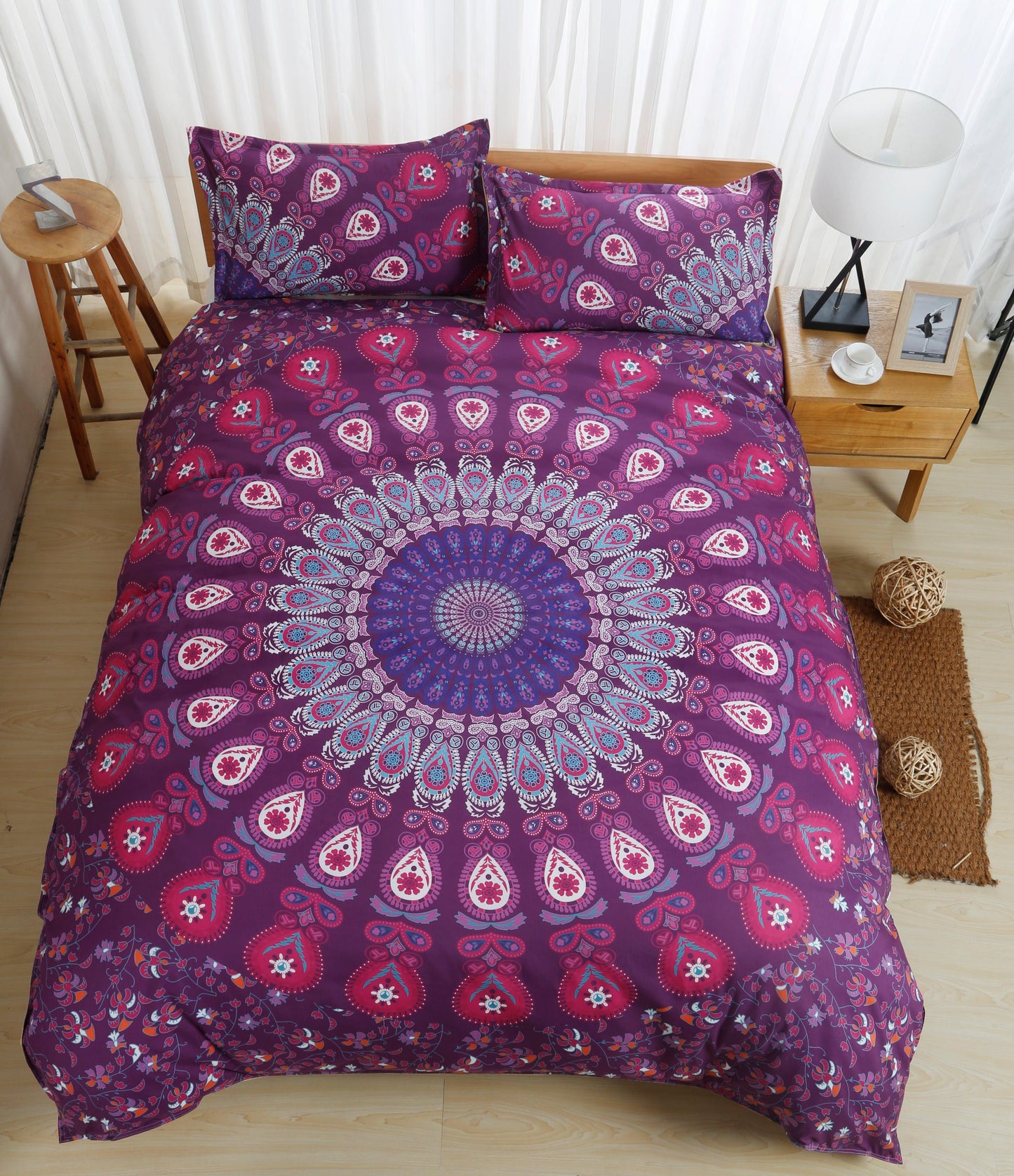 3D Bohemian Indian Circle Quilt Cover Set Bedding Set Pillowcases 121