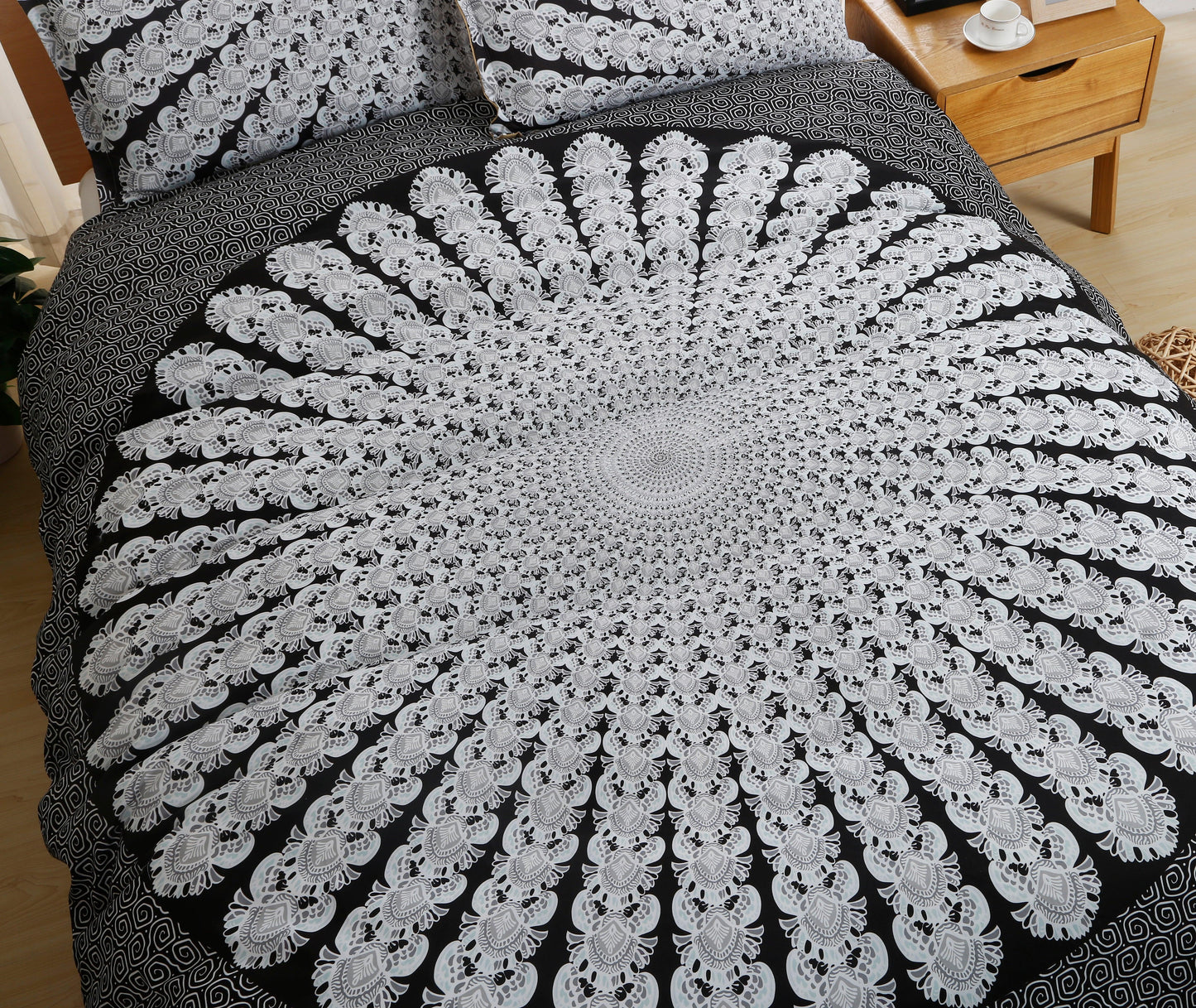 3D Bohemian Grey Quilt Cover Set Bedding Set Pillowcases 117