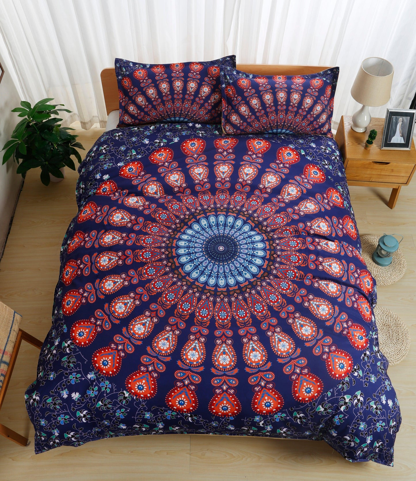 3D Bohemian Indian Circle Quilt Cover Set Bedding Set Pillowcases 125