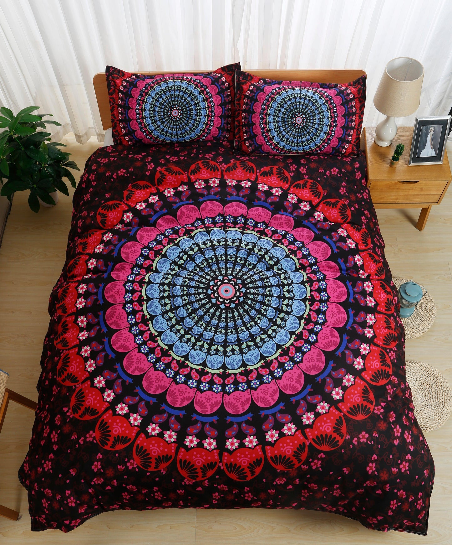3D Bohemian Indian Circle Quilt Cover Set Bedding Set Pillowcases 124