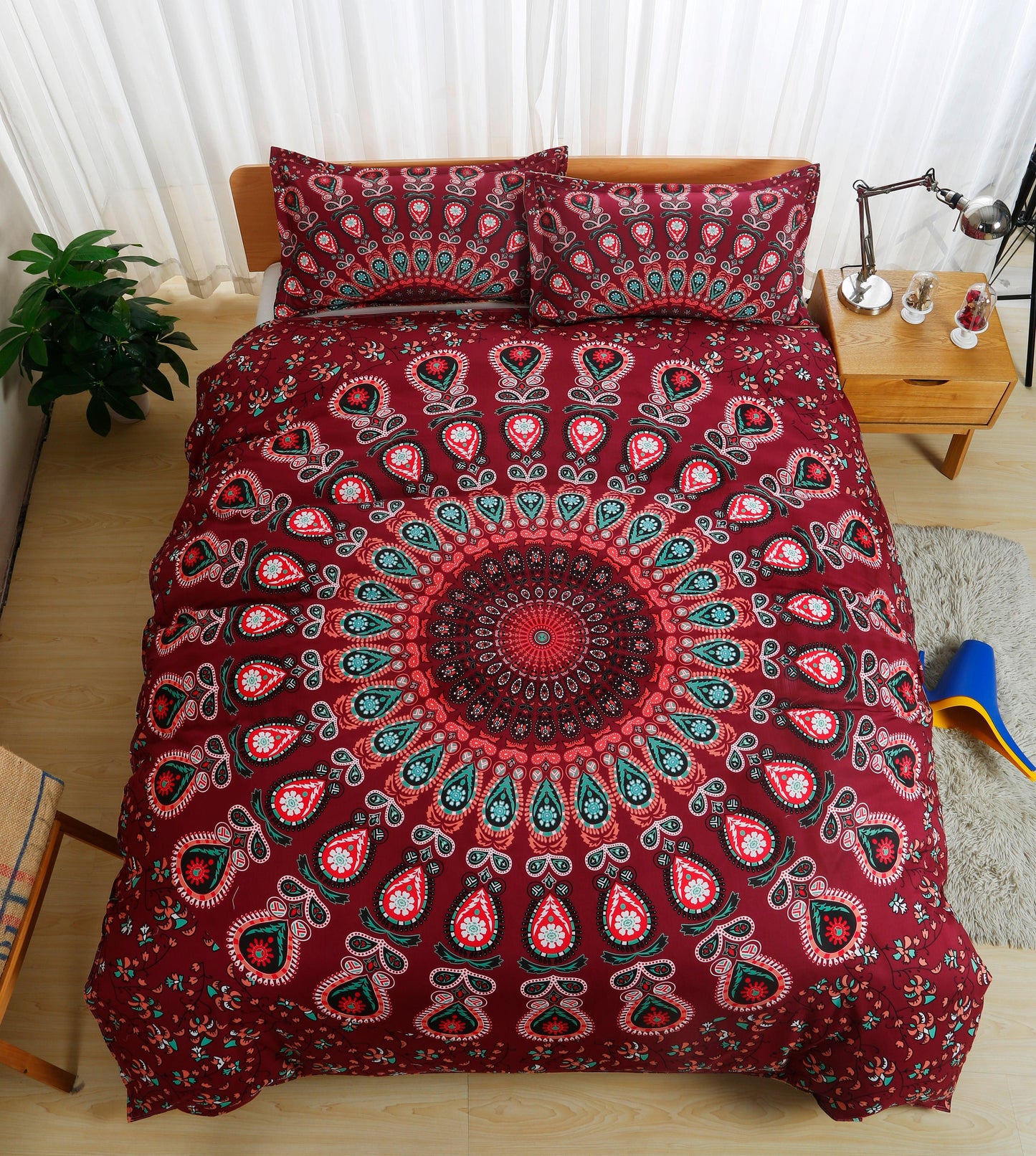 3D Bohemian Indian Circle Quilt Cover Set Bedding Set Pillowcases 122