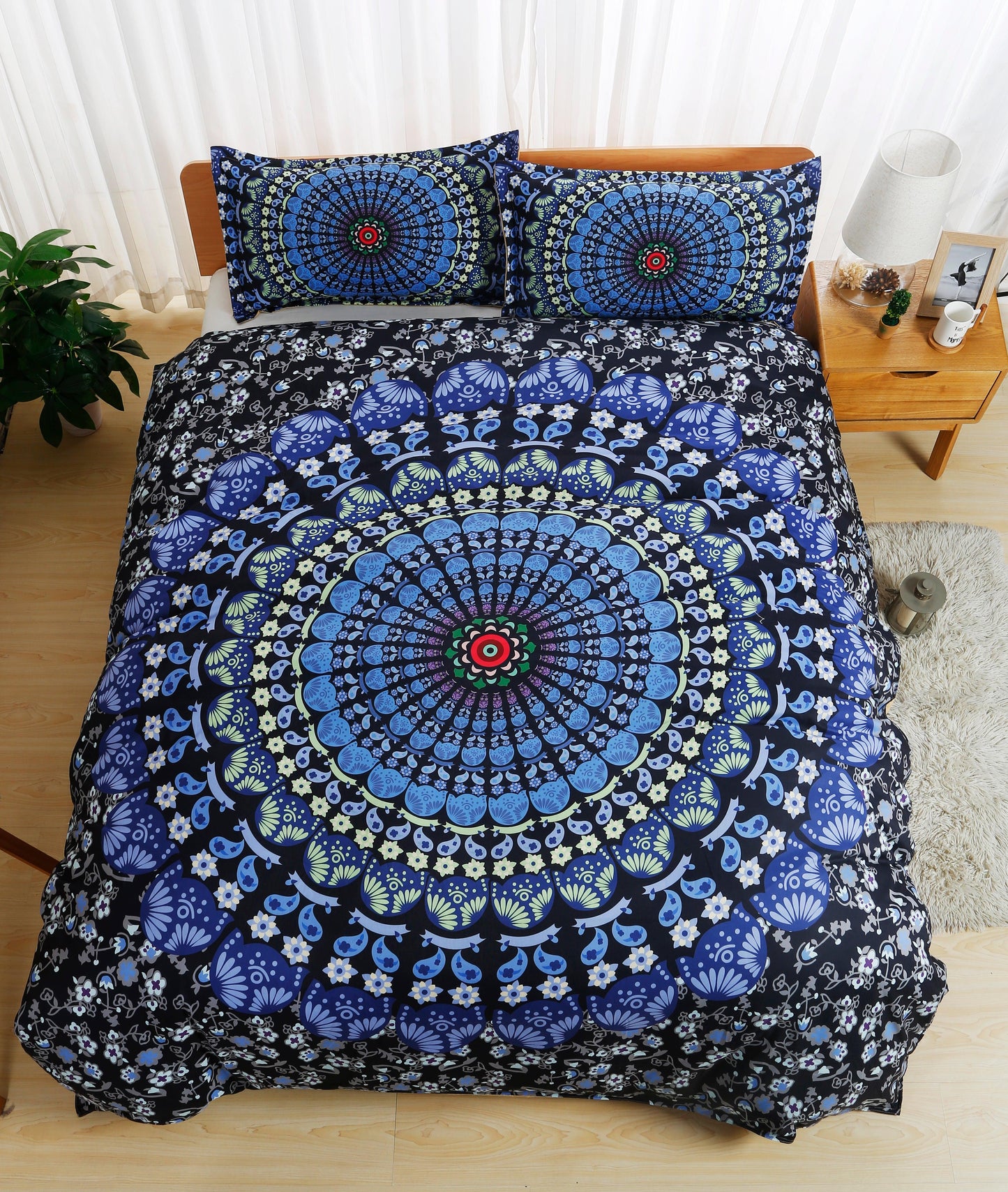 3D Bohemian Indian Circle Quilt Cover Set Bedding Set Pillowcases 126