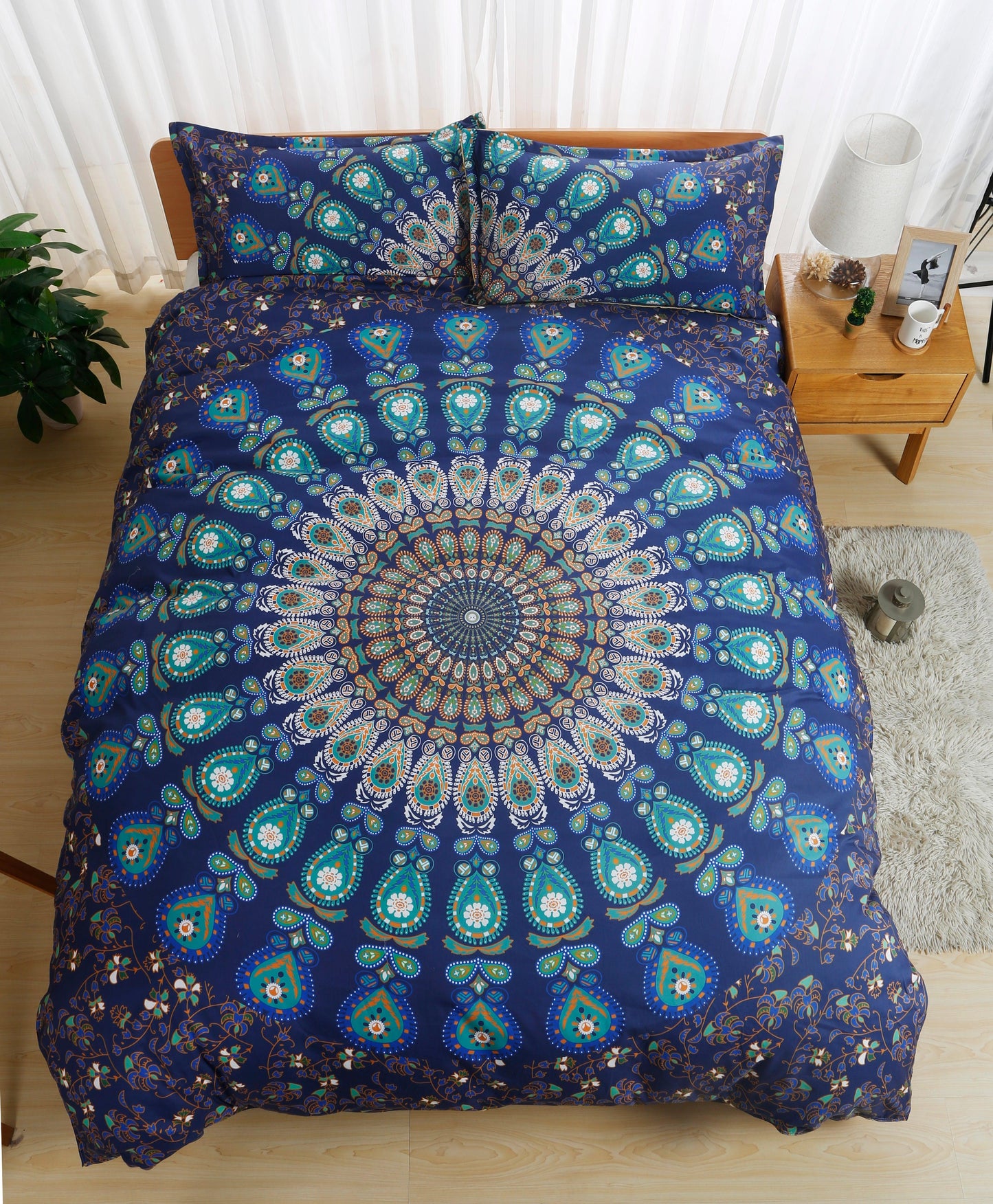 3D Bohemian Indian Circle Quilt Cover Set Bedding Set Pillowcases 127