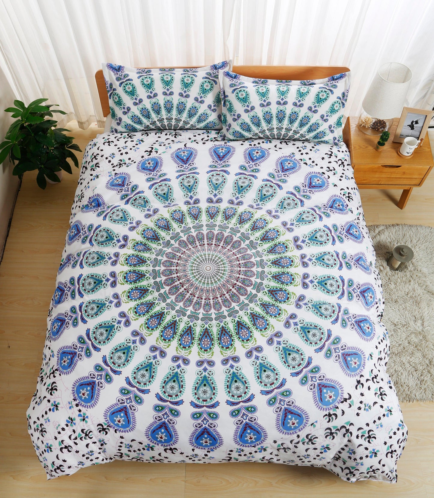 3D Bohemian Indian Circle Quilt Cover Set Bedding Set Pillowcases 128