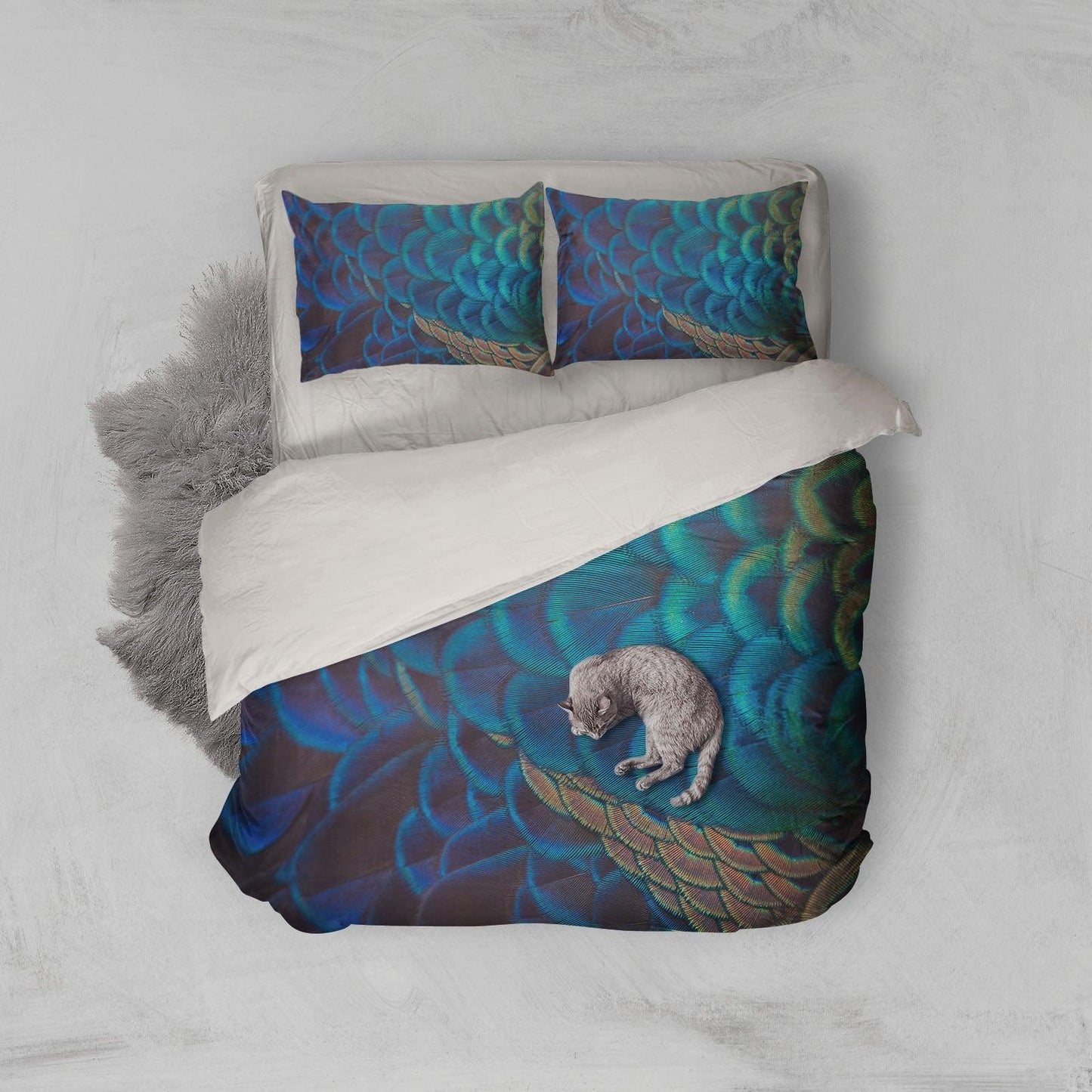 3D Blue Floral Quilt Cover Set Bedding Set Pillowcases 120