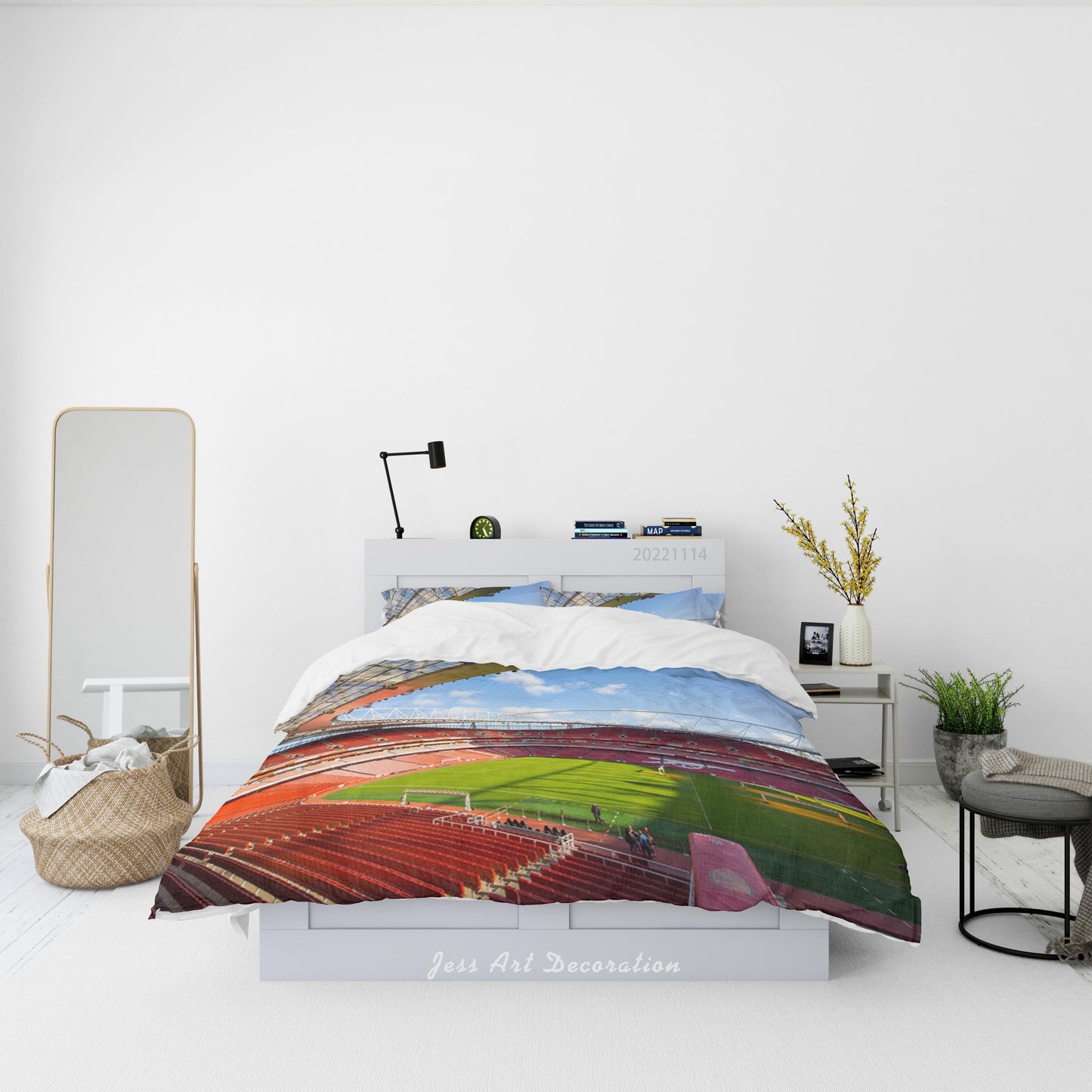 3D Arsenal FC Bluesky Cloud Quilt Cover Set Bedding Set Duvet Cover Pillowcase 887