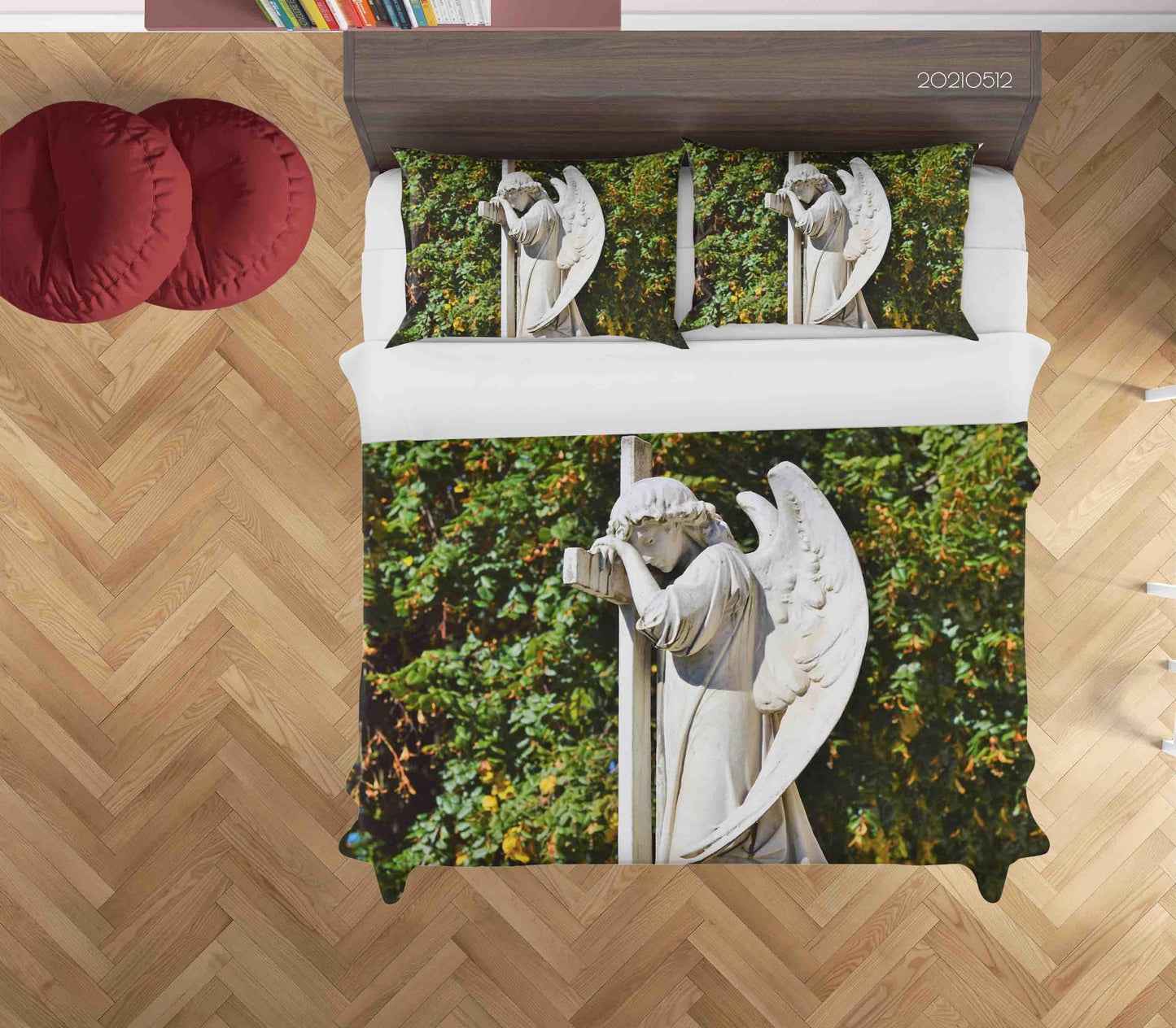 3D Art Angel Sculpture Quilt Cover Set Bedding Set Duvet Cover Pillowcases 199