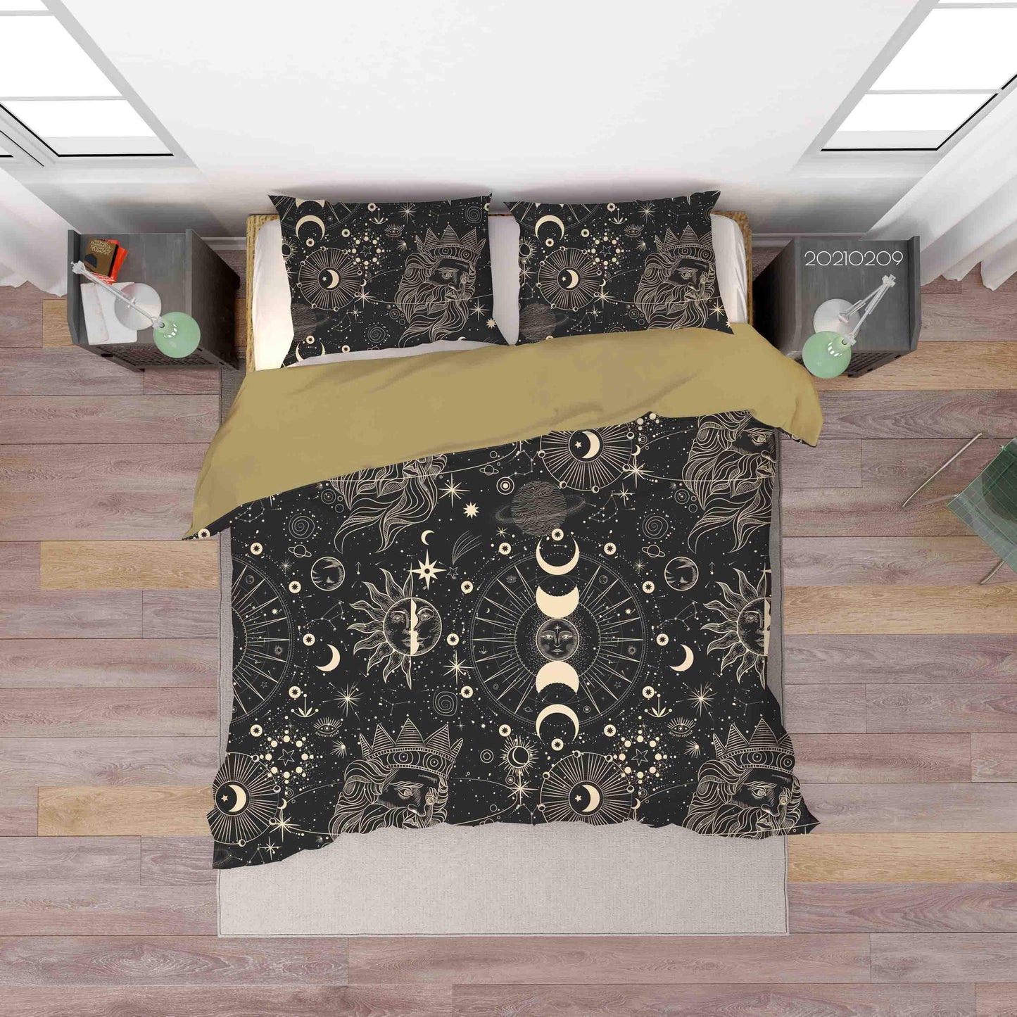 3D Black Space Solar System Quilt Cover Set Bedding Set Duvet Cover Pillowcases 38