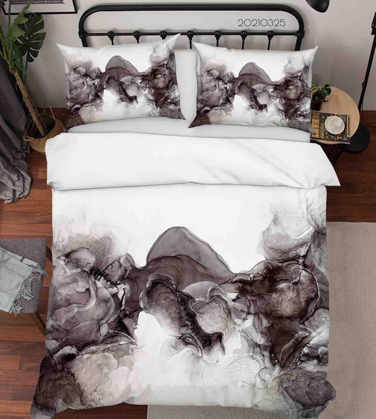 3D Abstract Black Ink Quilt Cover Set Bedding Set Duvet Cover Pillowcases 282