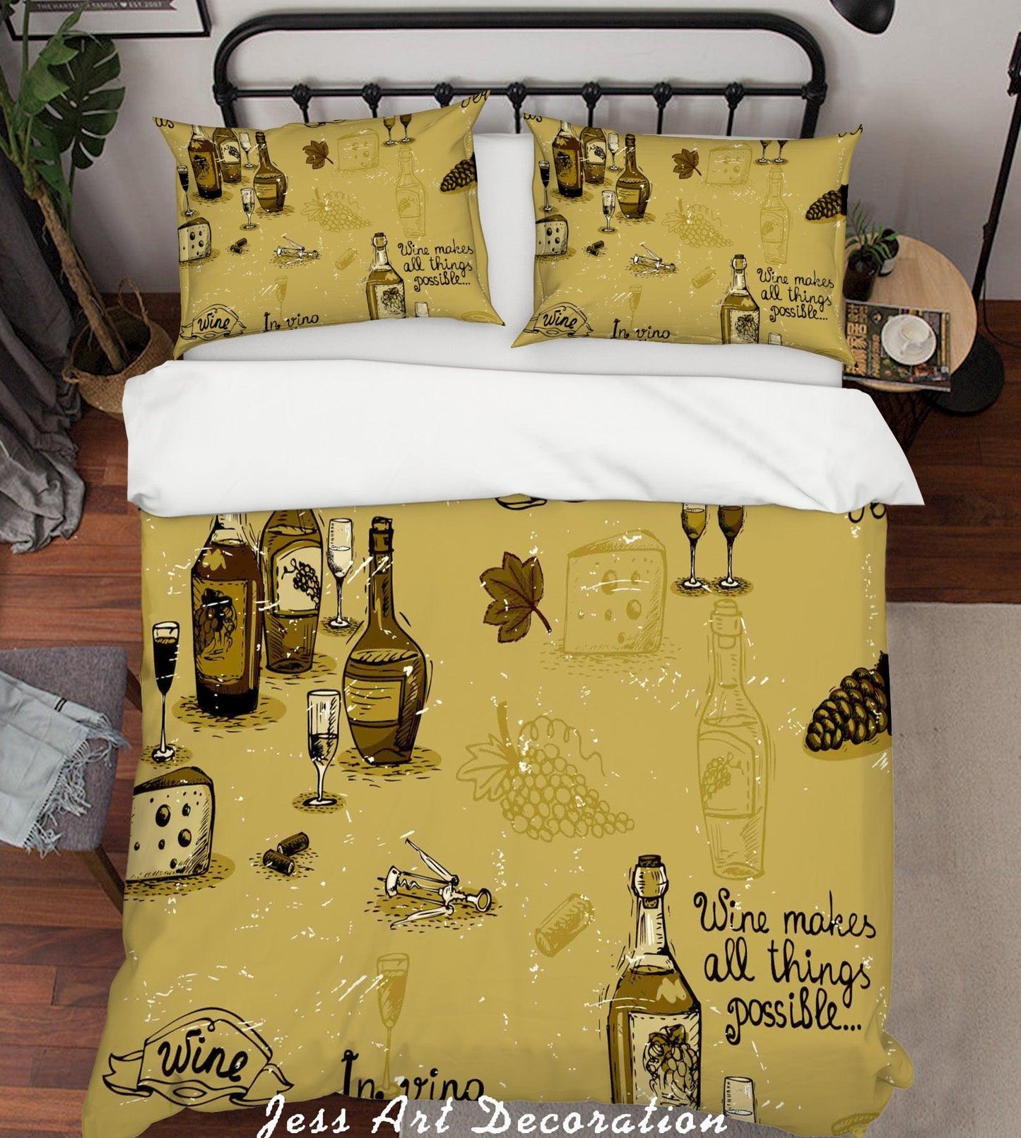 3D Alcohol Pattern Quilt Cover Set Bedding Set Pillowcases 303