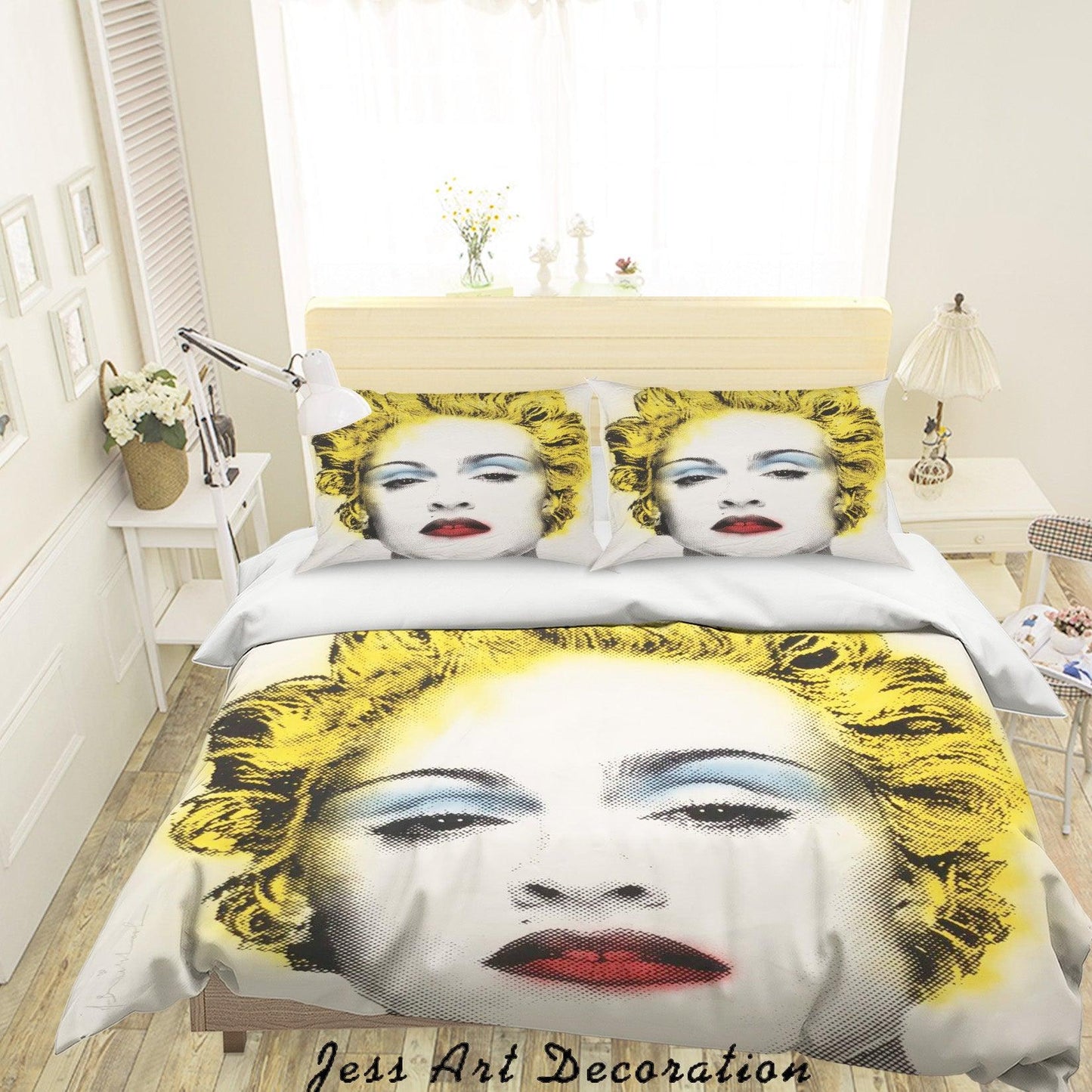 3D  Golden Hair Madonna Graceful Quilt Cover Set Bedding Set Duvet Cover Pillowcases  ZY D94