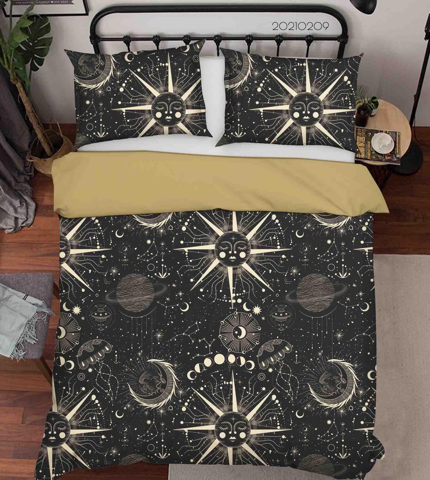 3D Black Space Solar System Quilt Cover Set Bedding Set Duvet Cover Pillowcases 36