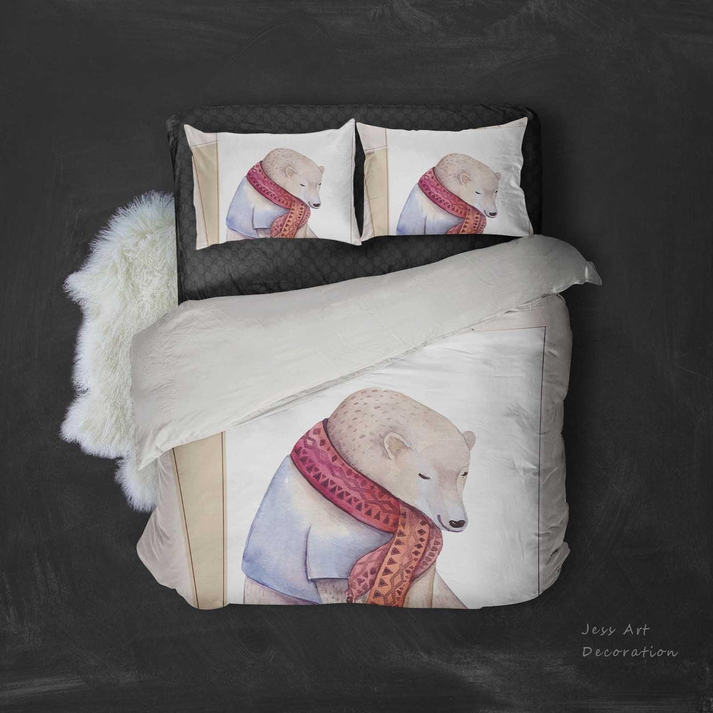 3D Bear Quilt Cover Set Bedding Set Pillowcases 42