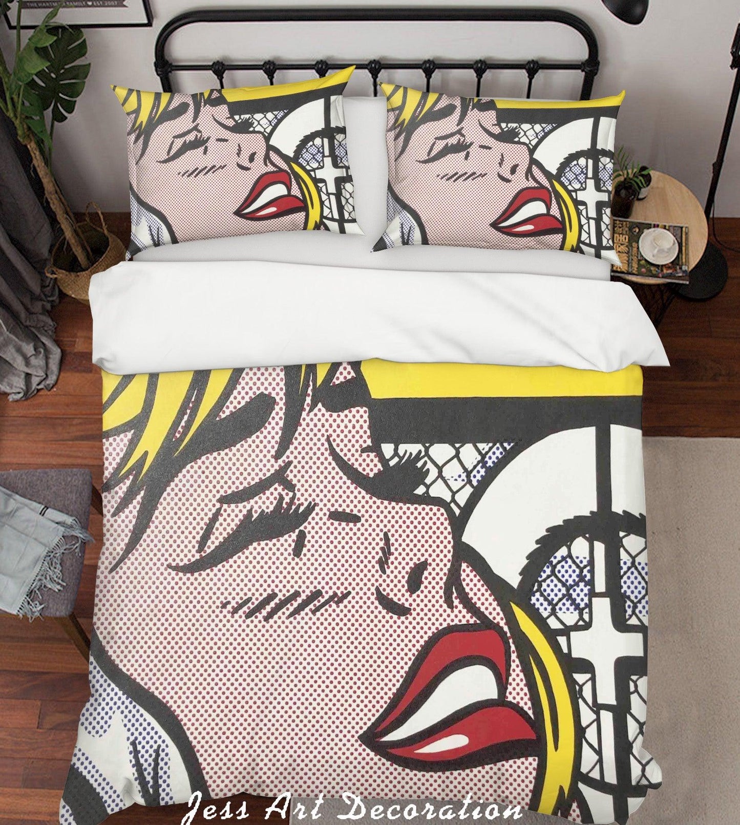 3D Abstract Red Lips Lady Quilt Cover Set Bedding Set Duvet Cover Pillowcases LXL
