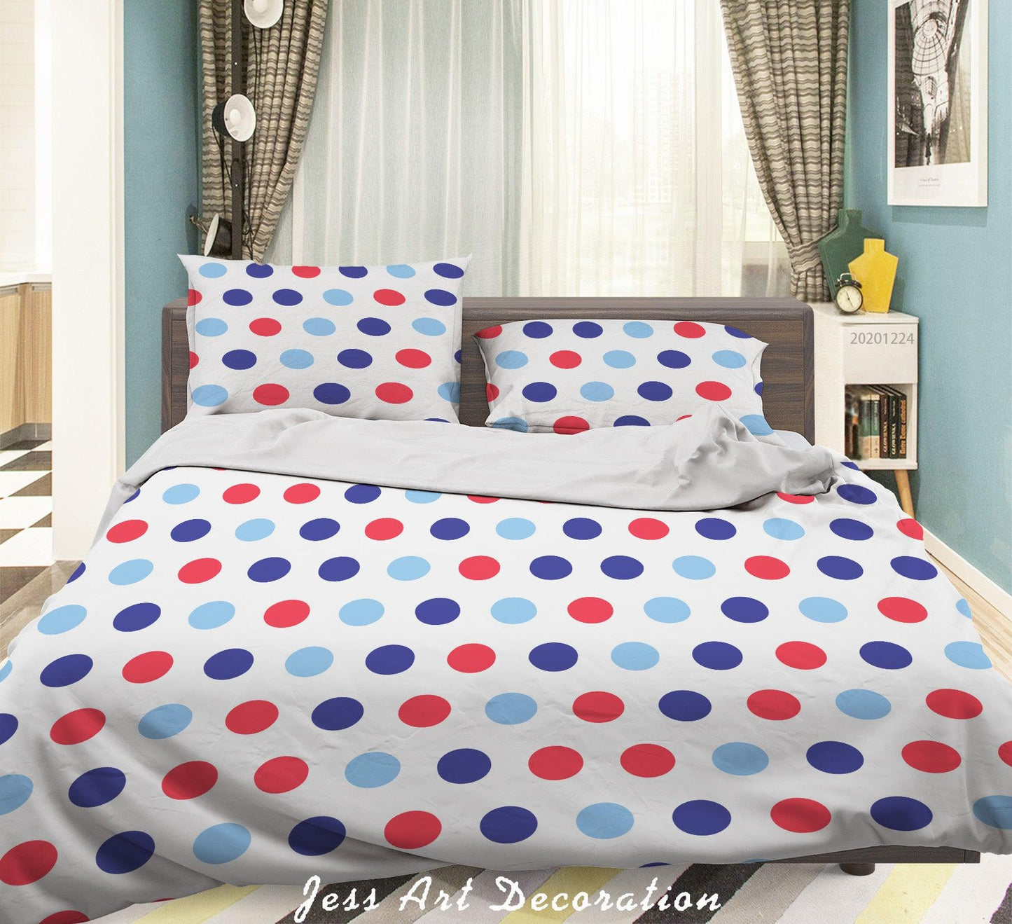 3D Abstract Geometric Circle Quilt Cover Set Bedding Set Duvet Cover Pillowcases 110 LQH