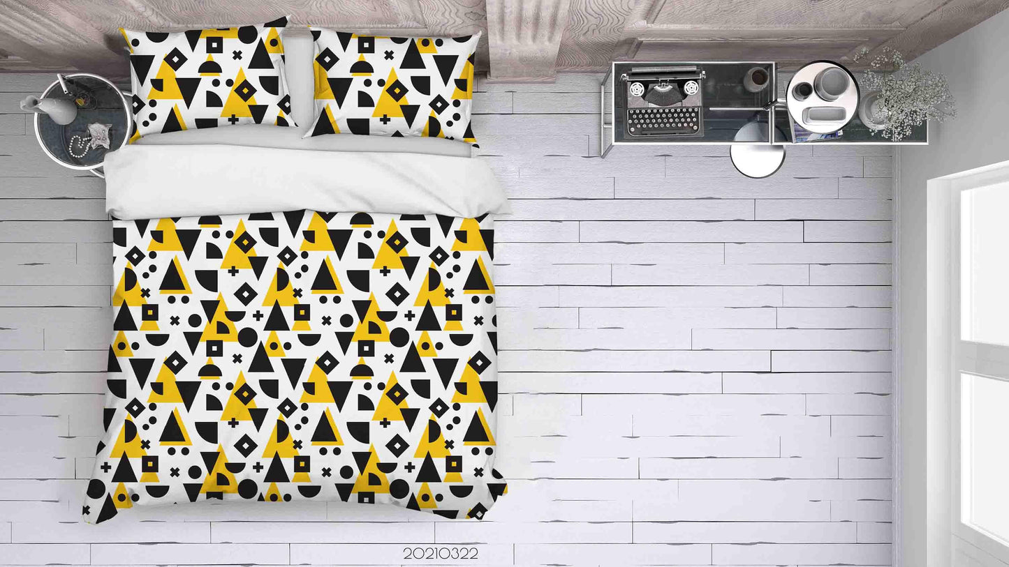 3D Abstract Geometric Pattern Quilt Cover Set Bedding Set Duvet Cover Pillowcases 11LQH