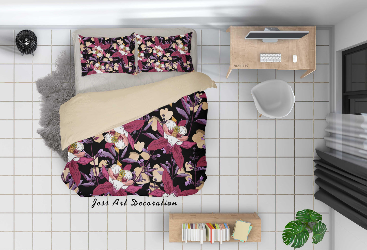 3D Art Floral Garden Pink White Pattern Quilt Cover Set Bedding Set Duvet Cover Pillowcases WJ 1502