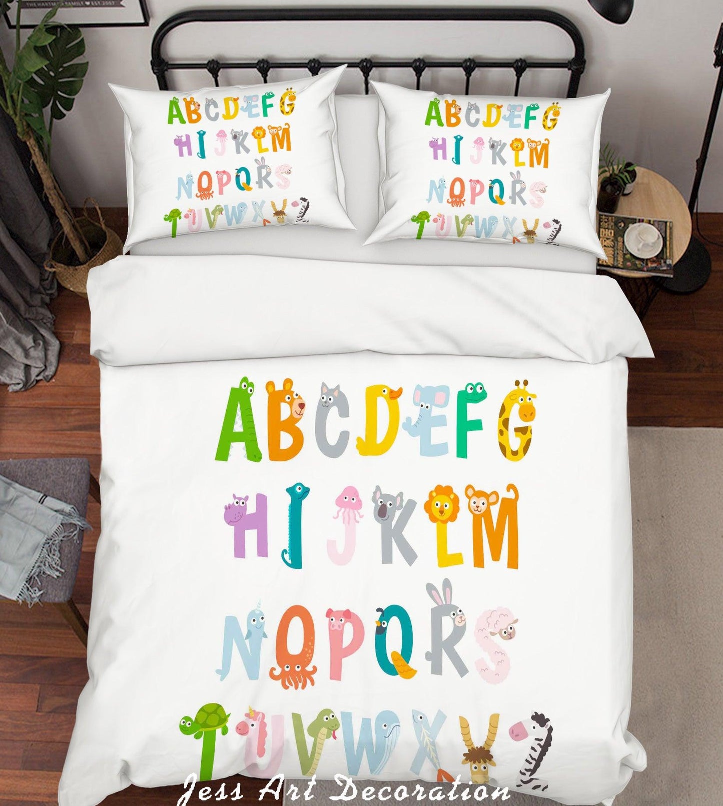 3D Cartoon Letters Quilt Cover Set Bedding Set Pillowcases 254