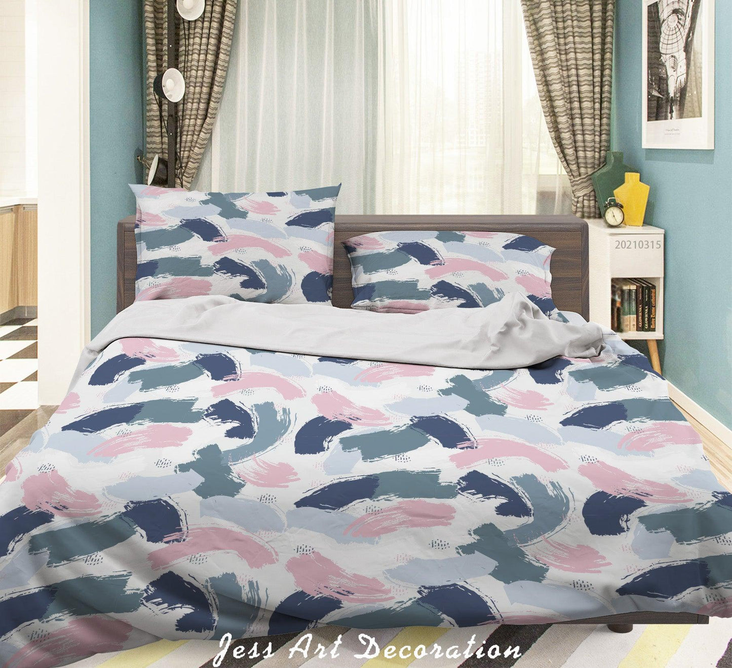 3D Abstract Color Graffiti Quilt Cover Set Bedding Set Duvet Cover Pillowcases 83