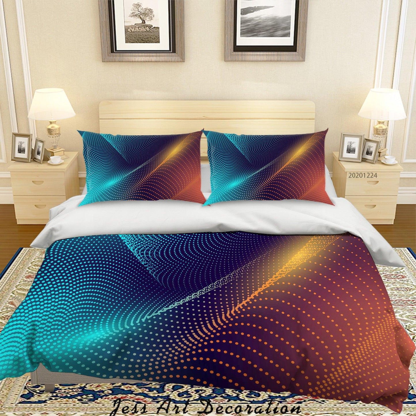 3D Abstract Geometric Pattern Quilt Cover Set Bedding Set Duvet Cover Pillowcases 5 LQH
