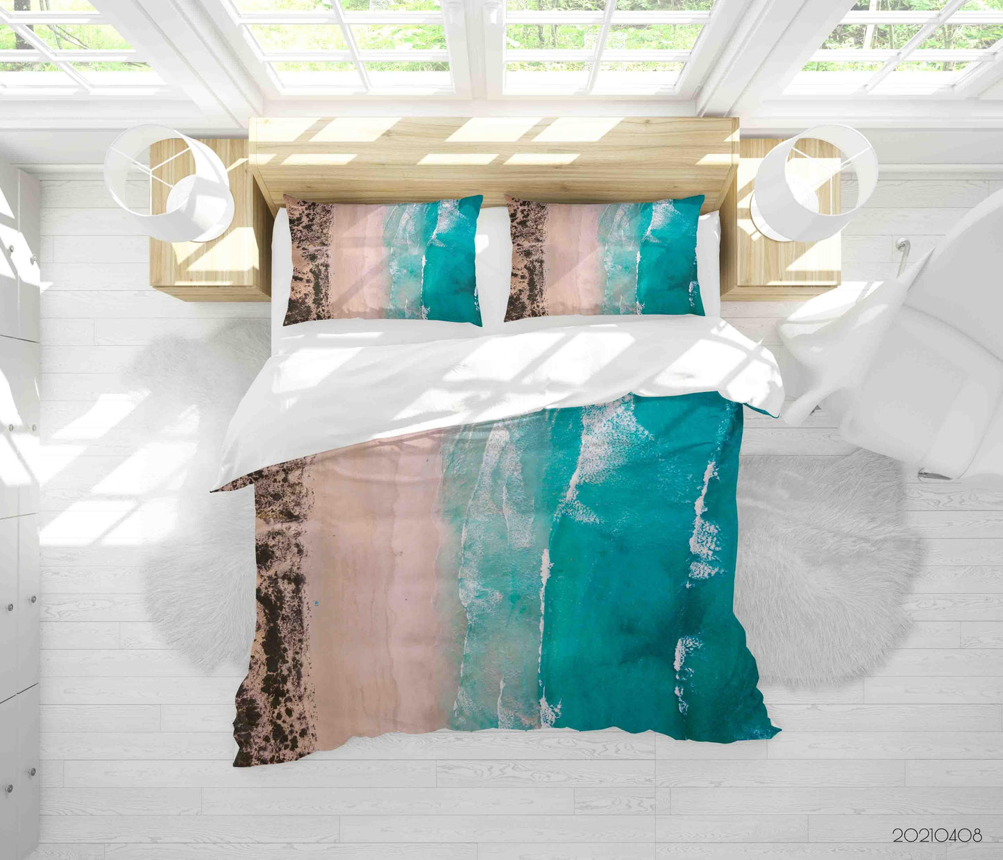 3D Blue Beach Landscape Quilt Cover Set Bedding Set Duvet Cover Pillowcases 33