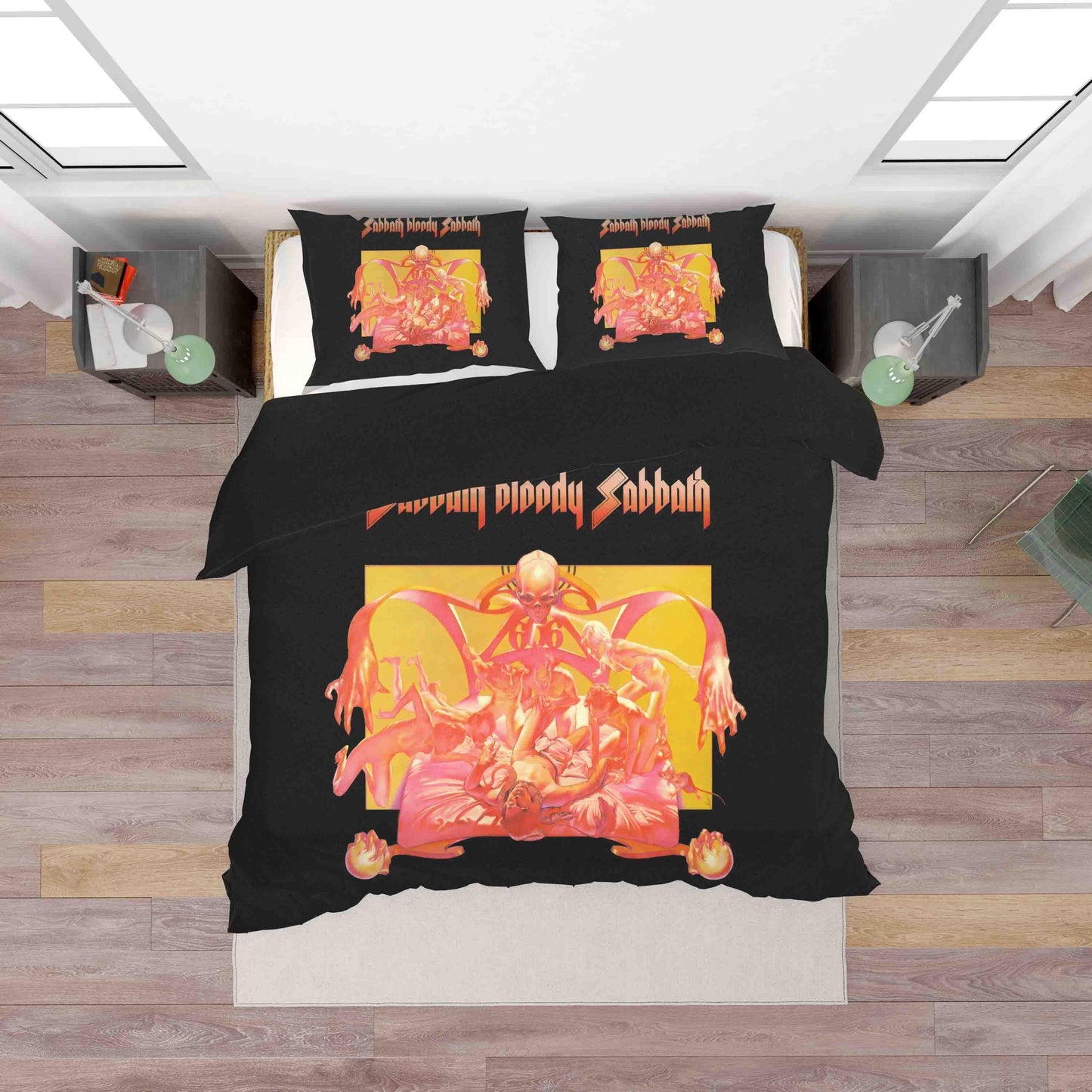 3D Black Sabbath Skull Quilt Cover Set Bedding Set Duvet Cover Pillowcases SF24