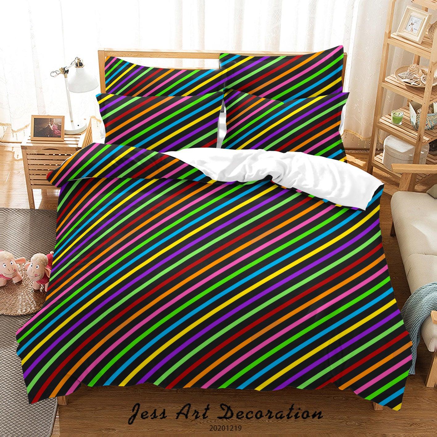 3D Abstract Colorful Geometric Pattern Quilt Cover Set Bedding Set Duvet Cover Pillowcases 35