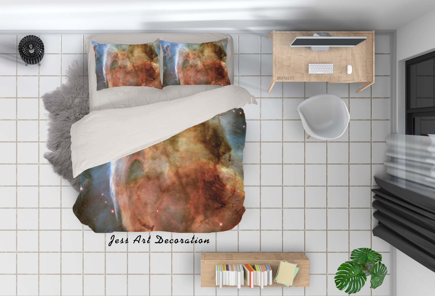 3D Abstract Universe Space Quilt Cover Set Bedding Set Duvet Cover Pillowcases 257