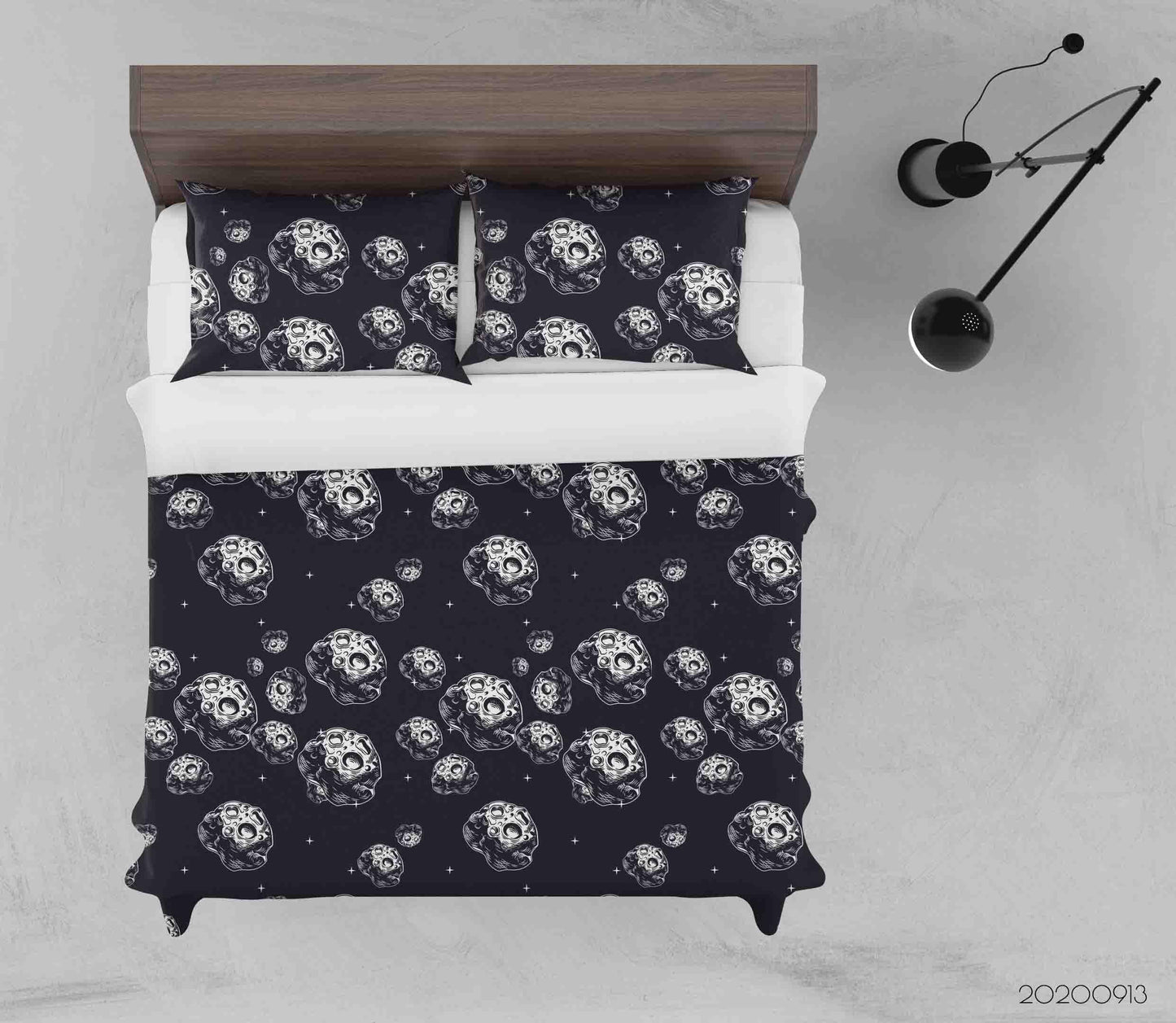 3D Asteroids Flying Space Pattern Quilt Cover Set Bedding Set Duvet Cover Pillowcases WJ 1852