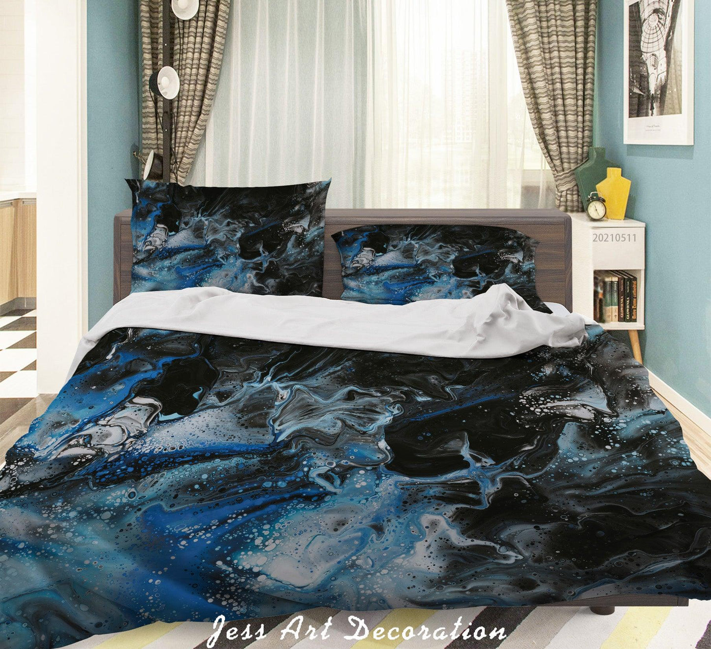 3D Abstract Marble Texture Quilt Cover Set Bedding Set Duvet Cover Pillowcases 599
