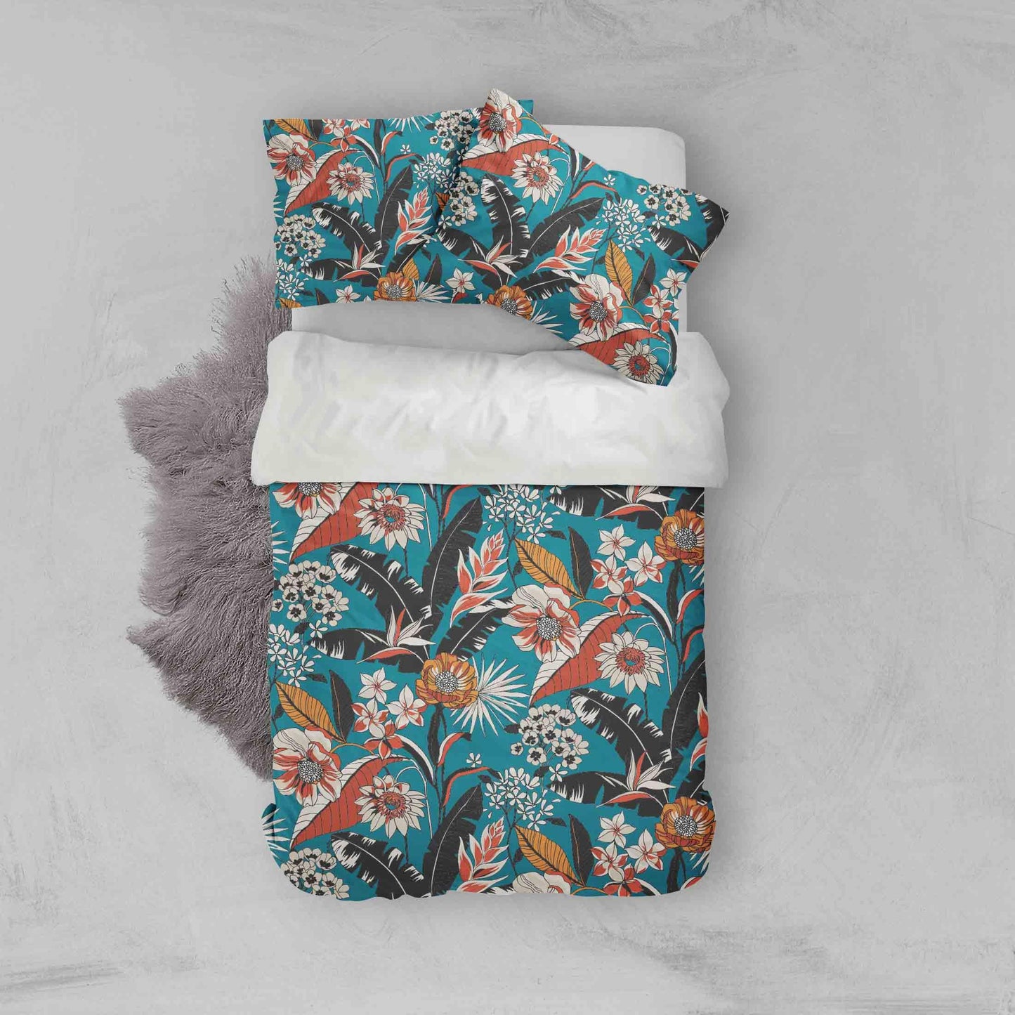 3D Blue Flowers Quilt Cover Set Bedding Set Pillowcases 106