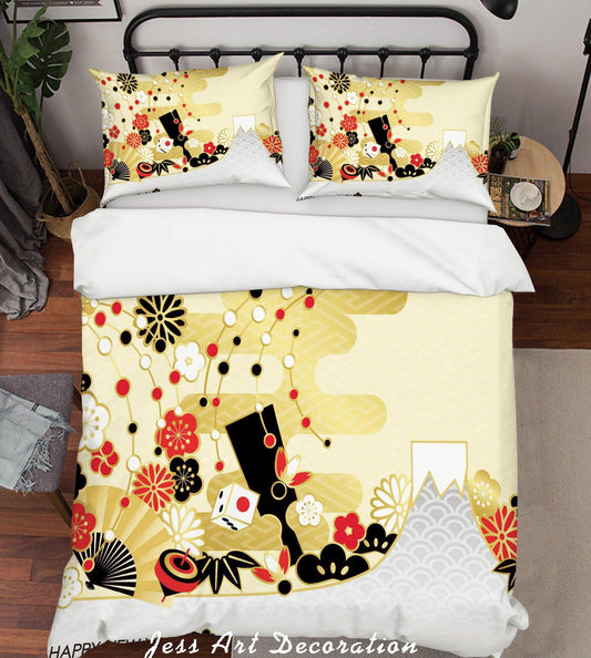 3D Abstract Floral Quilt Cover Set Bedding Set Pillowcases 54
