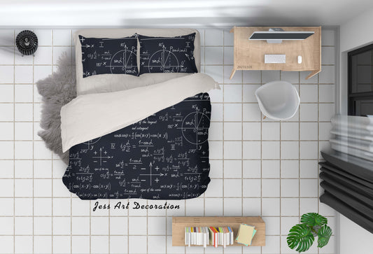3D Blackboard Math Problem Quilt Cover Set Bedding Set Duvet Cover Pillowcases 301