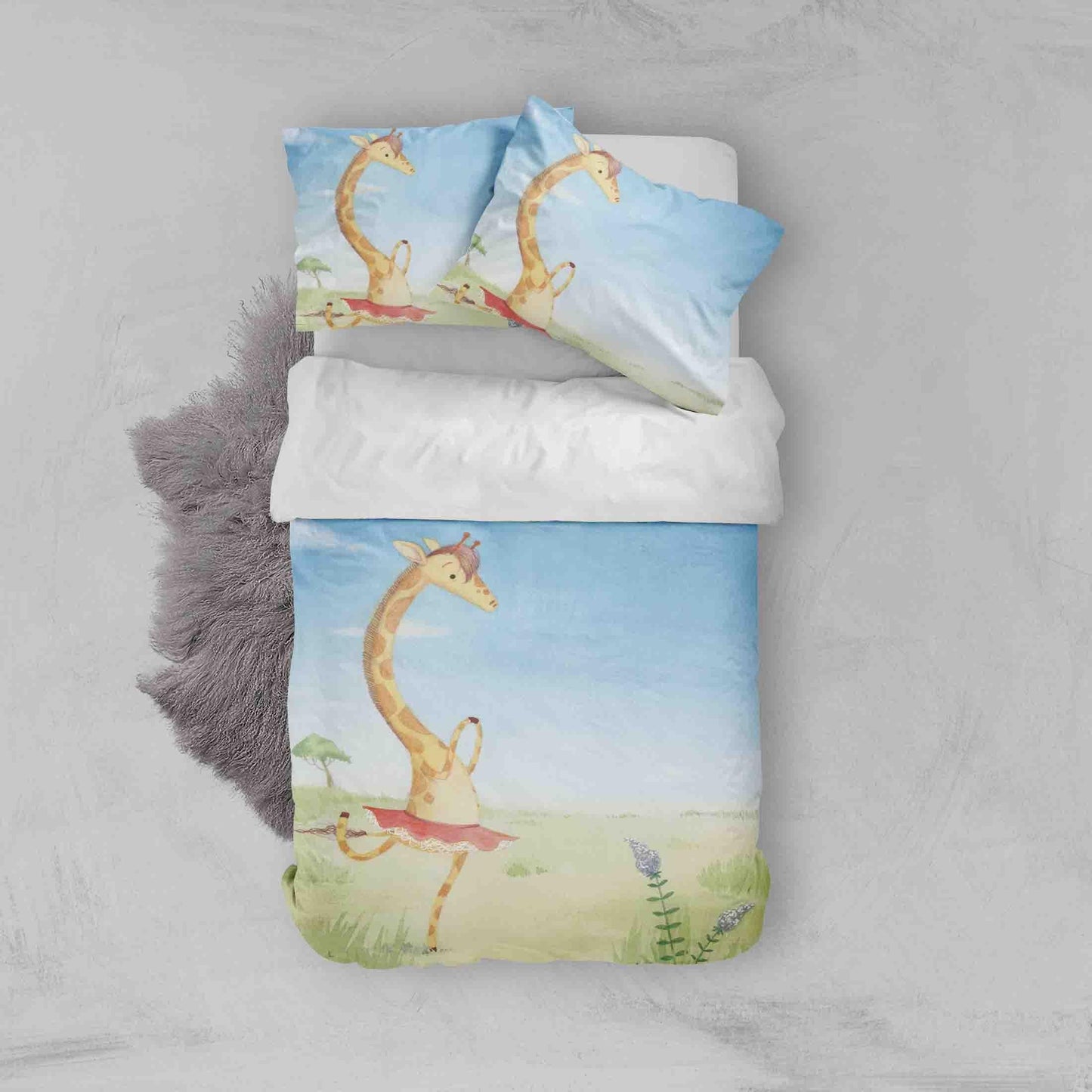 3D Cartoon Giraffe Quilt Cover Set Bedding Set Duvet Cover Pillowcases SF072