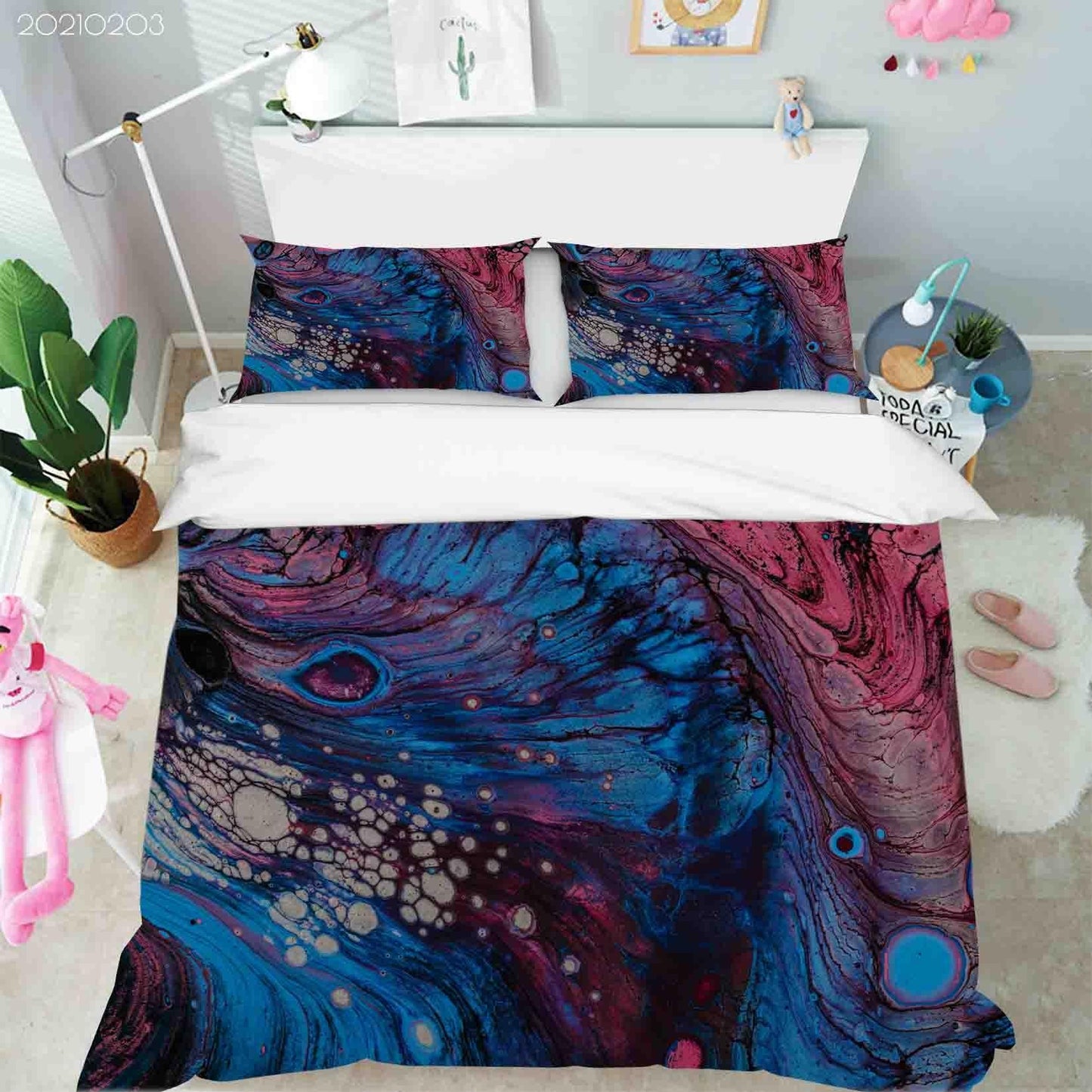 3D Abstract Marble Texture Quilt Cover Set Bedding Set Duvet Cover Pillowcases 94