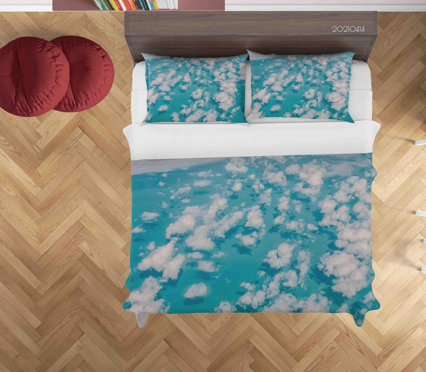 3D Blue Sky White Cloud Quilt Cover Set Bedding Set Duvet Cover Pillowcases 74 LQH