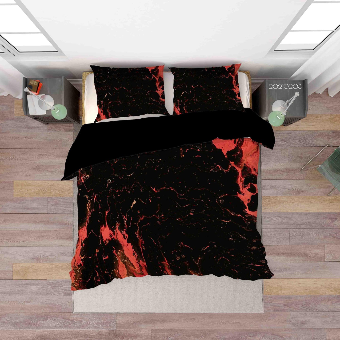 3D Abstract Black Marble Texture Quilt Cover Set Bedding Set Duvet Cover Pillowcases 70