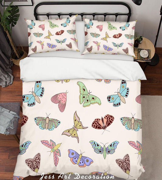 3D Cartoon Color Butterfly Quilt Cover Set Bedding Set Pillowcases 108