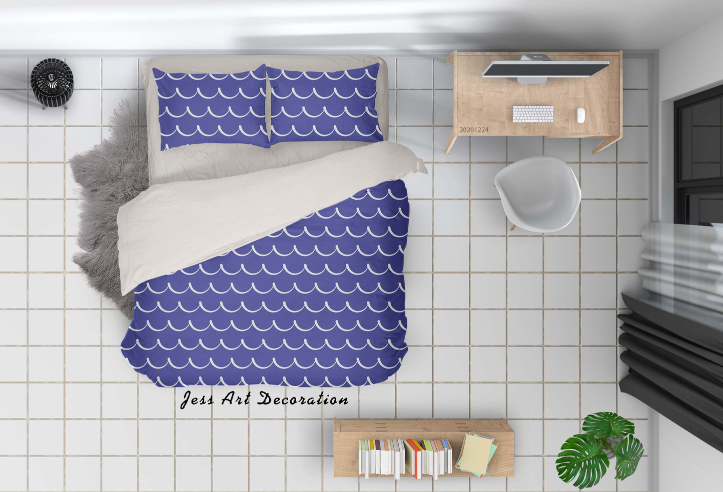 3D Abstract Geometry Wavy Line Quilt Cover Set Bedding Set Duvet Cover Pillowcases 103 LQH