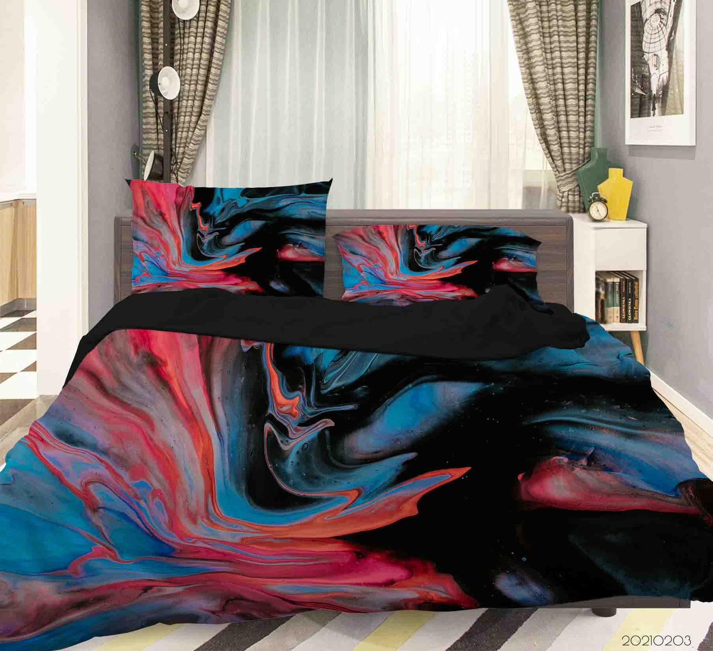 3D Abstract Colorful Marble Texture Quilt Cover Set Bedding Set Duvet Cover Pillowcases 81