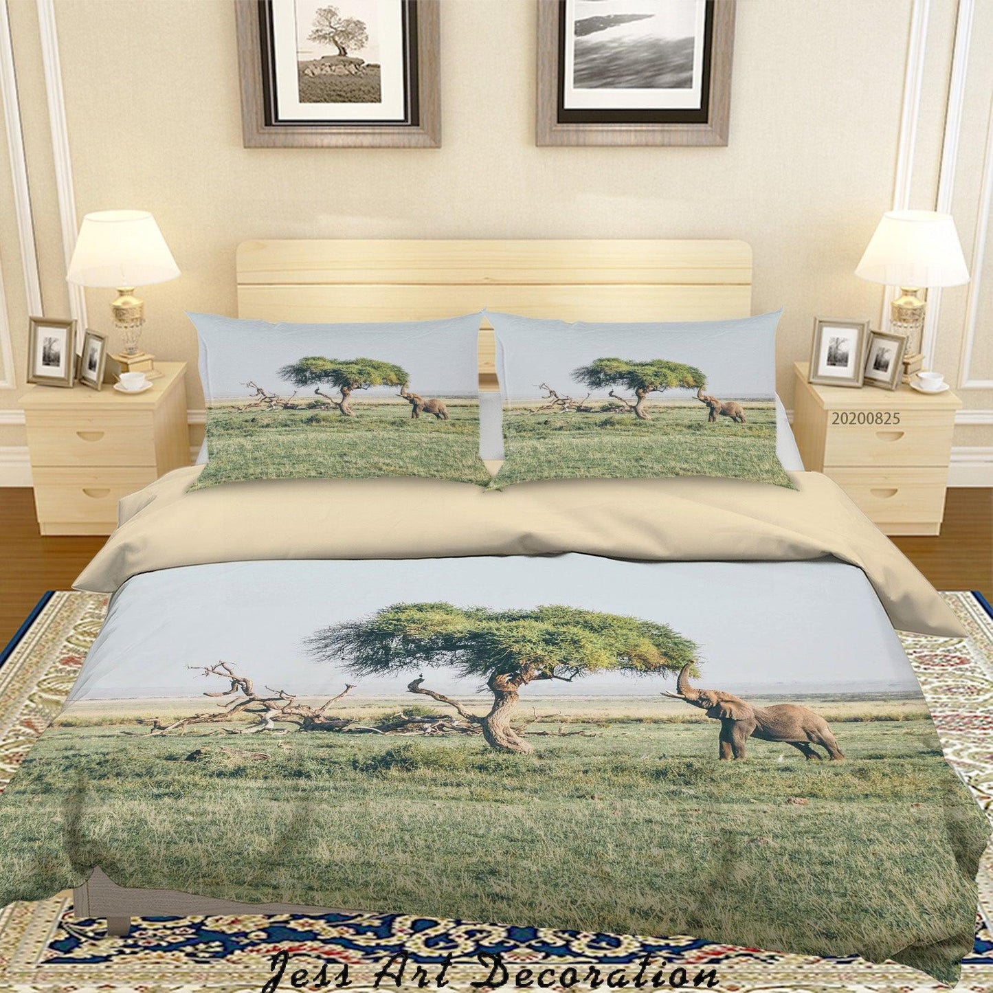 3D Animal Forest Elephant Quilt Cover Set Bedding Set Duvet Cover Pillowcases WJ 3332