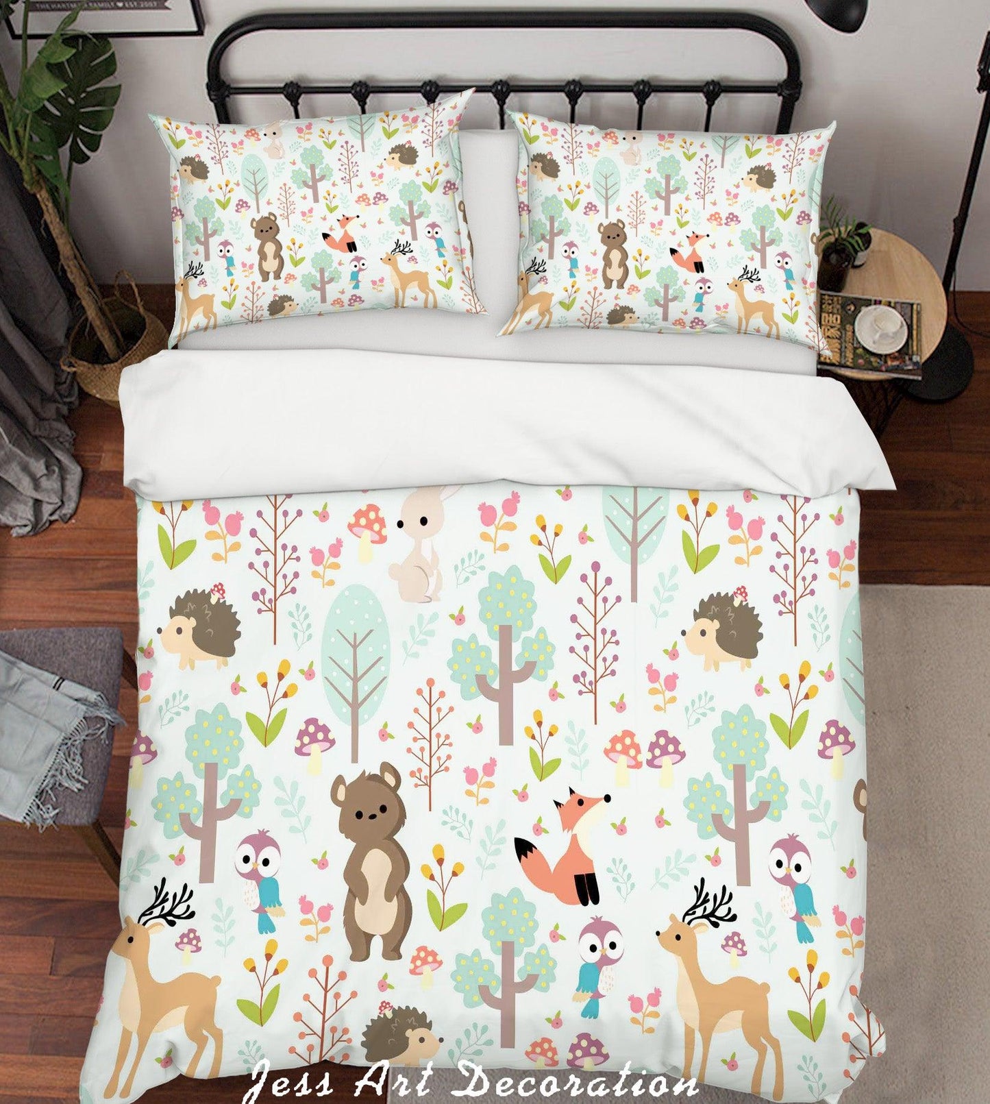 3D Cartoon Forest Animal Quilt Cover Set Bedding Set Pillowcases  4