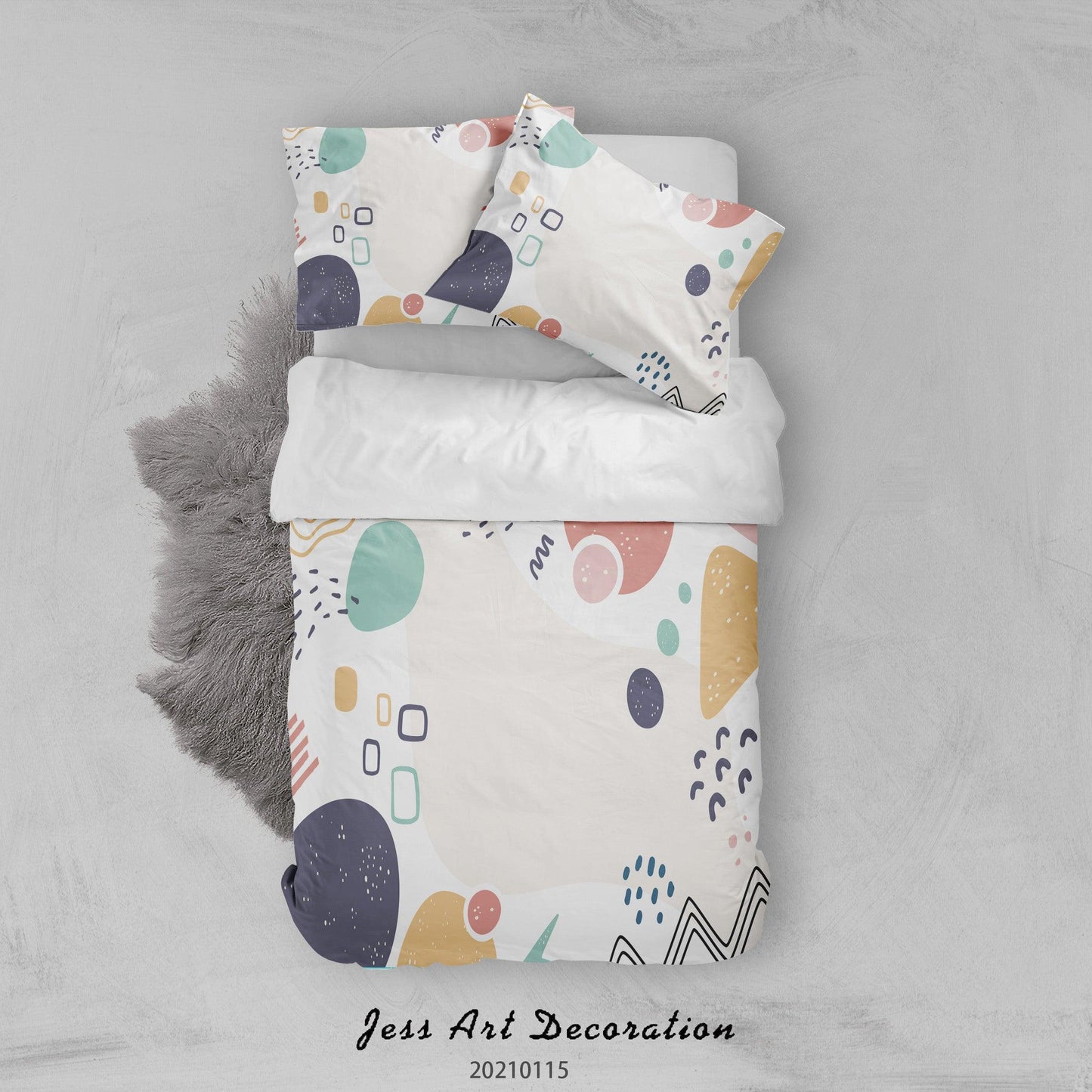 3D Abstract Geometric Pattern Quilt Cover Set Bedding Set Duvet Cover Pillowcases 45