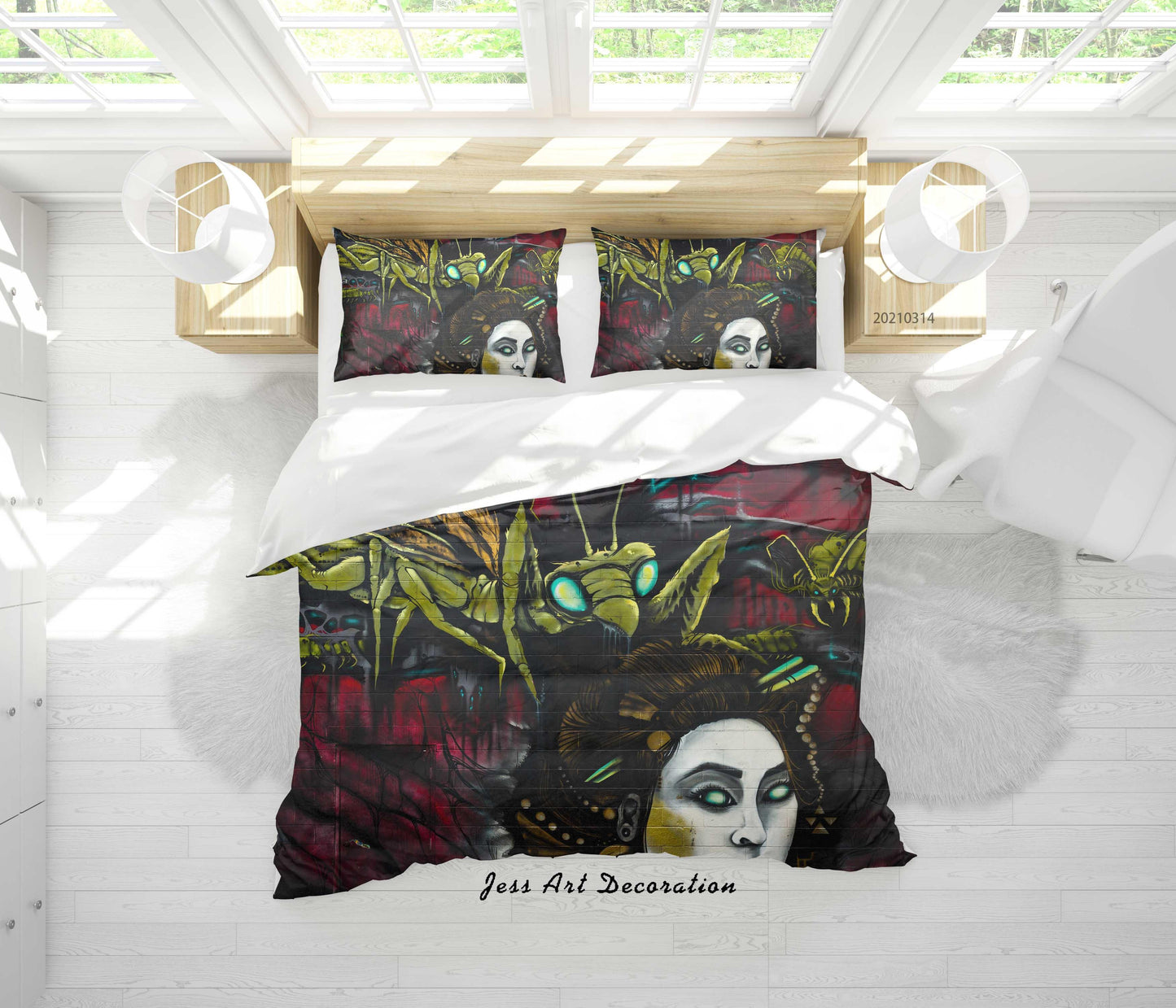 3D Abstract Street Graffiti Artist Works Quilt Cover Set Bedding Set Duvet Cover Pillowcases 117