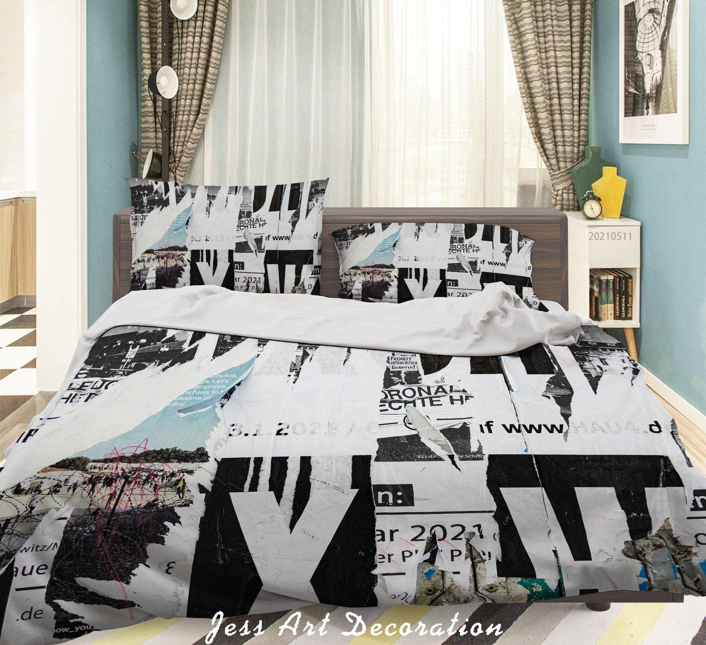 3D Abstract Pattern Quilt Cover Set Bedding Set Duvet Cover Pillowcases 531
